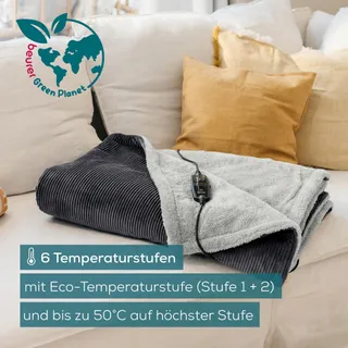 BEURER HD 80 Elektrische Deken 6 Temperaturen Gerecycled Grijs — miniatuur 4