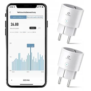 Smart WiFi Stopcontact Energiemeter Compatibel met Alexa