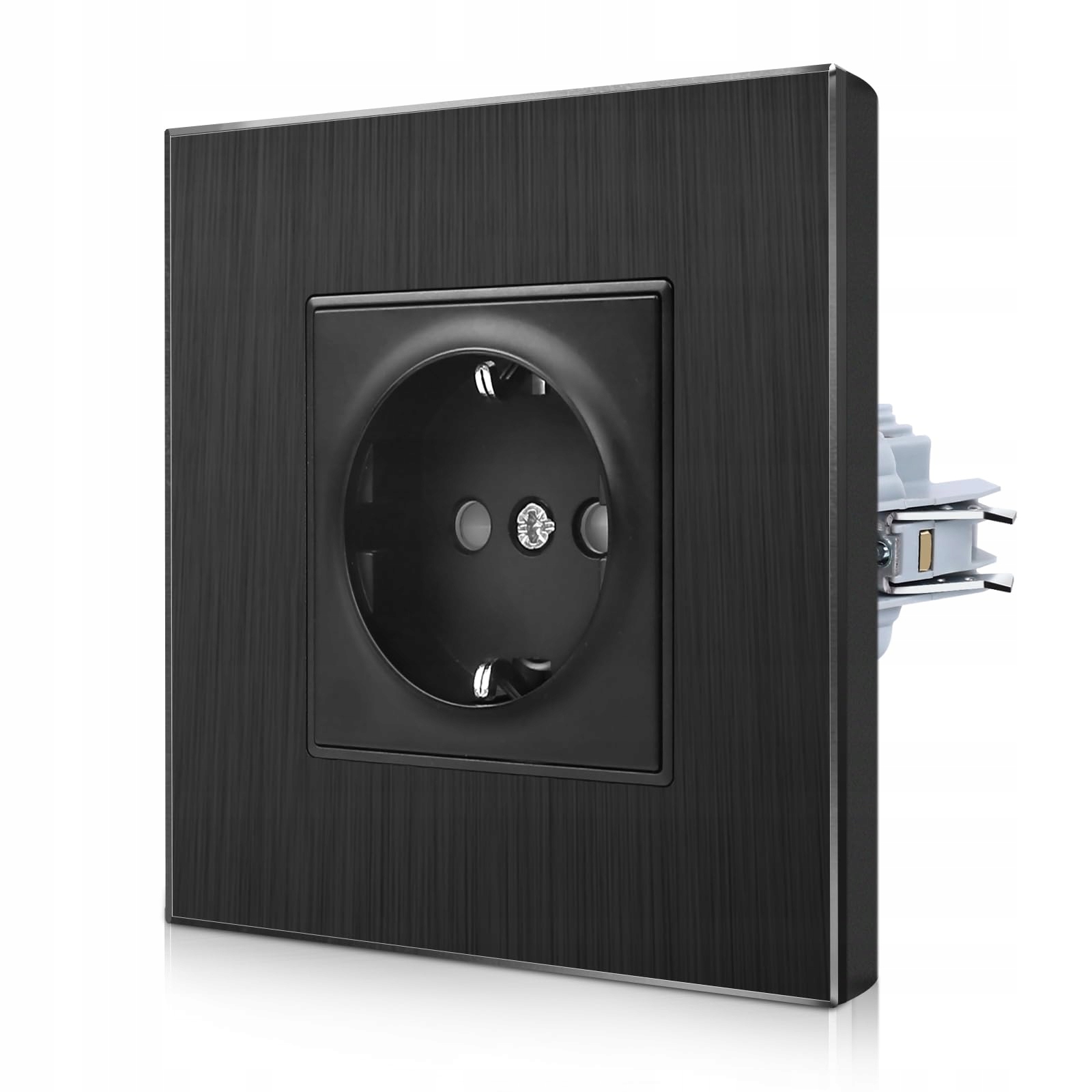 CNBINGO Aluminium Stopcontact Inbouw Zwart Schuko 1-Voudig