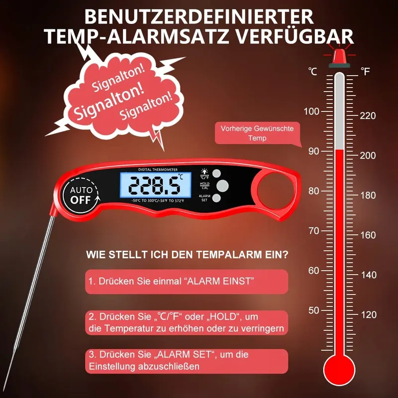 CIRYCASE Digitale Vleesthermometer Lange Sonde Keuken BBQ — foto 4