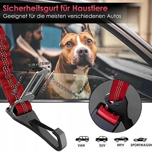 EYEIN Hondenveiligheidsgordel 3-in-1 Reflecterend Elastisch Nylon 90cm — foto 3
