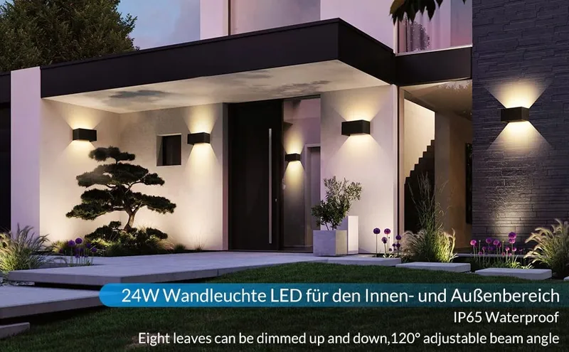 CWYCFW LED Wandlamp 24W Binnen Buiten Verstelbaar IP65 — foto 7