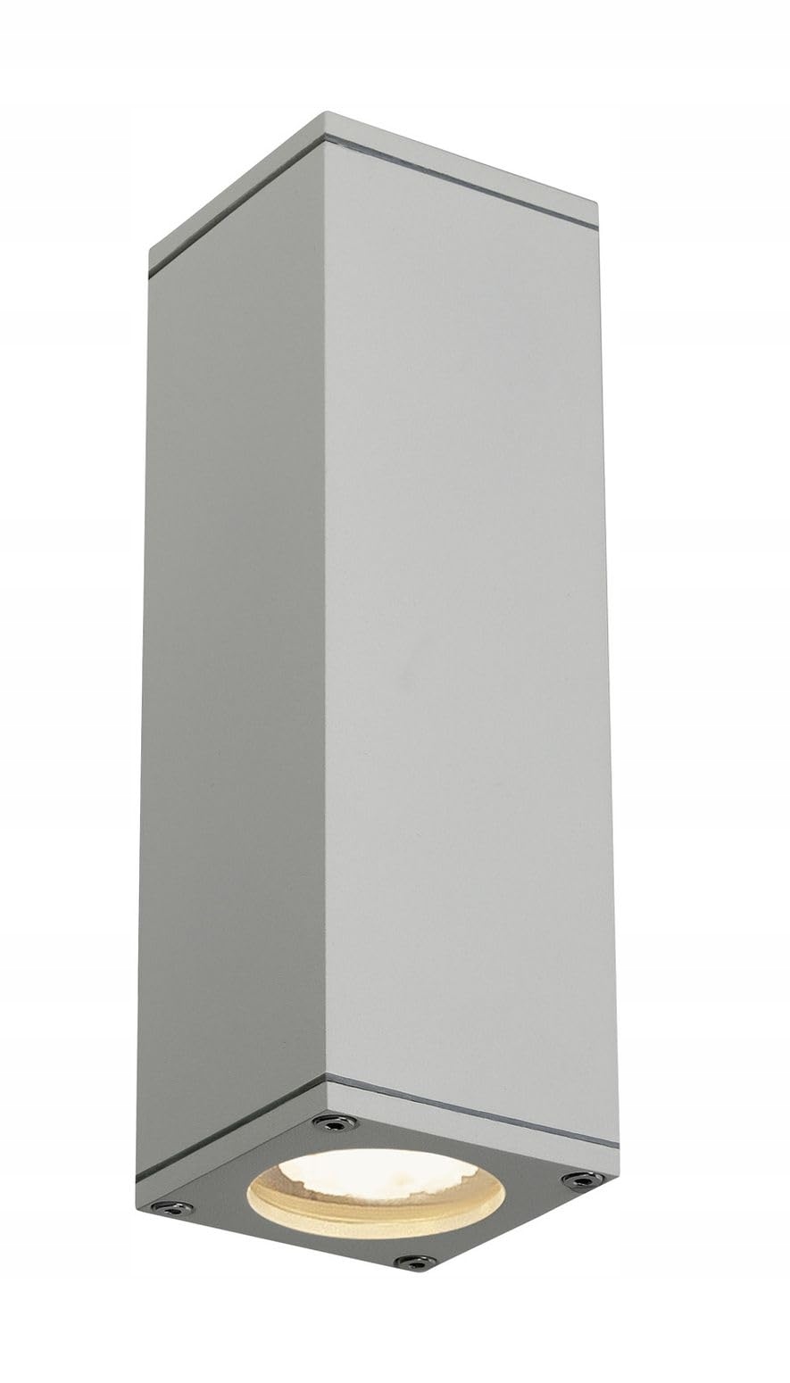 SLV Theo Buitenwandlamp Rechthoekig Grijs GU10 2x35W