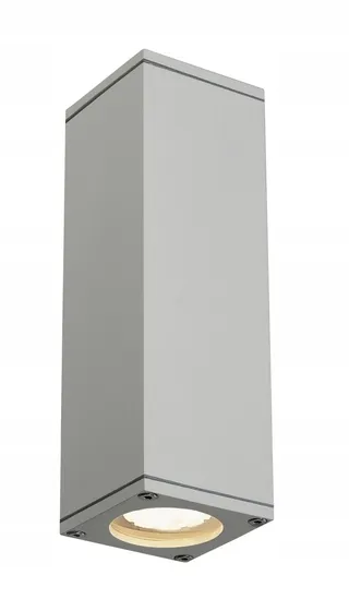 SLV Theo Buitenwandlamp Rechthoekig Grijs GU10 2x35W