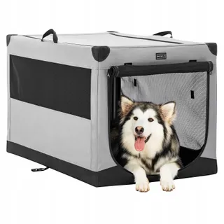 PETSFIT Opvouwbare Hondenbench XL Licht Draagbaar Grijs 100x63