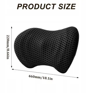 RAXFEKRO Lendenkussen Ergonomisch Memory Foam Zwart — miniatuur 2