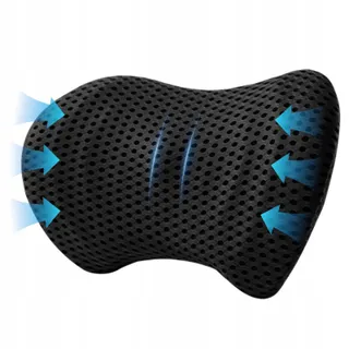 RAXFEKRO Lendenkussen Ergonomisch Memory Foam Zwart — miniatuur 1