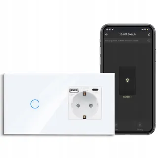 CNBINGO Smart Touchschakelaar USB Type-C WiFi Alexa Google