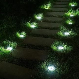 BZAVOR Solar Tuinlampen 12 LED Koud Wit — miniatuur 2