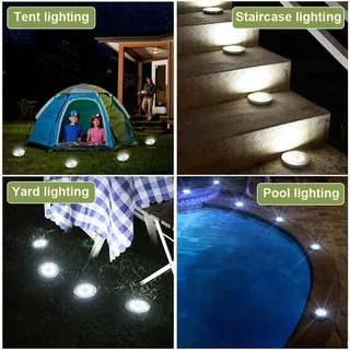 BZAVOR Solar Tuinlampen 12 LED Koud Wit — miniatuur 7