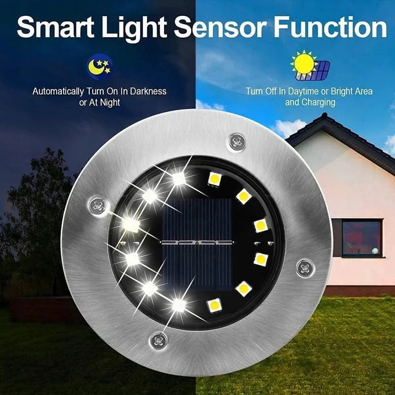 BZAVOR Solar Tuinlampen 12 LED Koud Wit — foto 6