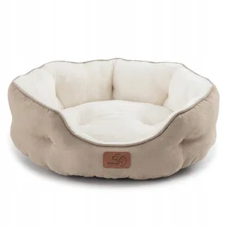 BEDSURE Kattenbed Wasbaar Dubbelzijdig Kussen Kameel 51x48x15cm