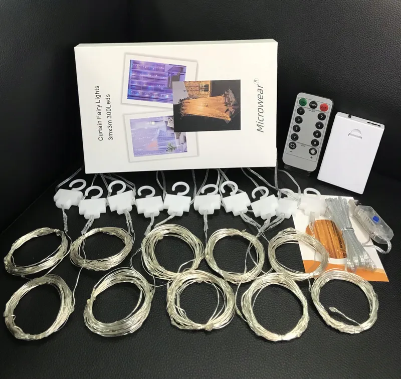 MICROWEAR LED Lichtgordijn 3x3m 300LED 8 Modi — foto 6