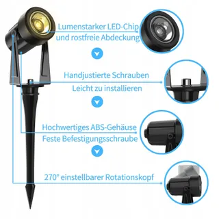GLOBELIT Tuinverlichting LED 14M IP65 3000K 4x3W — miniatuur 5
