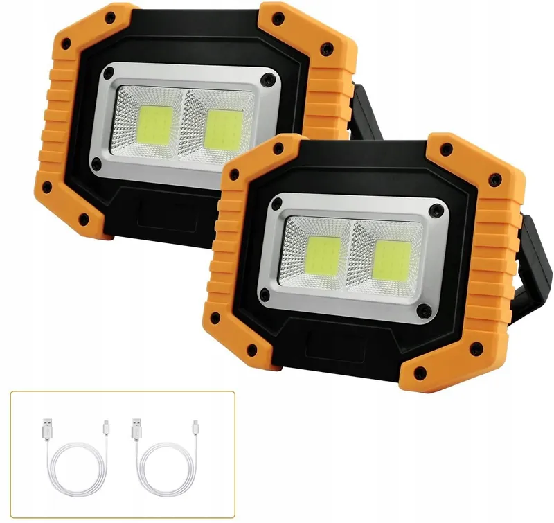 TEKSTAP LED Werklamp Accu 2xCOB 30W 1500LM USB Camping — foto 1