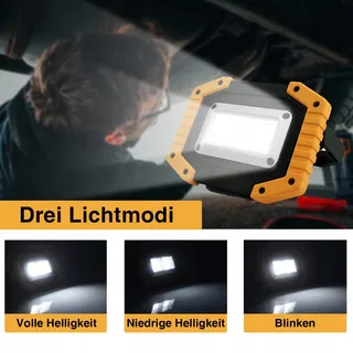 TEKSTAP LED Werklamp Accu 2xCOB 30W 1500LM USB Camping — miniatuur 7