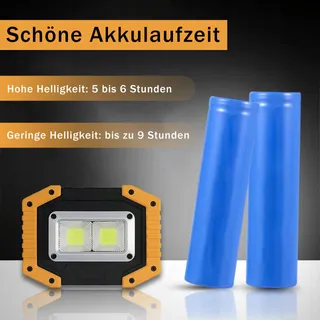 TEKSTAP LED Werklamp Accu 2xCOB 30W 1500LM USB Camping — miniatuur 5