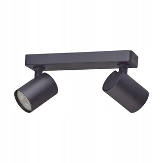 OKTAPLEX Bora Plafondlamp 2xGU10 LED 25cm 230V Zwart Draaibaar — miniatuur 1