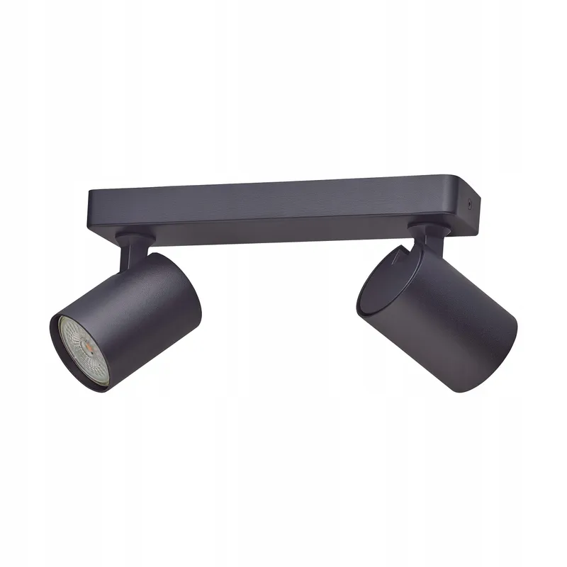 OKTAPLEX Bora Plafondlamp 2xGU10 LED 25cm 230V Zwart Draaibaar — foto 1