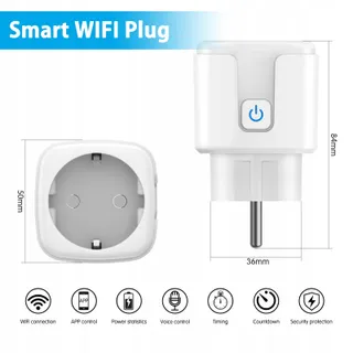 FAYIBUY Smart WiFi Stopcontact 16A Stroommeting App Timer — miniatuur 2