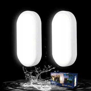 LETLIT LED Plafondlamp 12W 1200LM IP54 4000K 2 Stuks