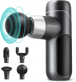 ARBOLEAF Mini Massagepistool 0,39kg 5 Snelheden 4 Koppen Stille Motor — miniatuur 9