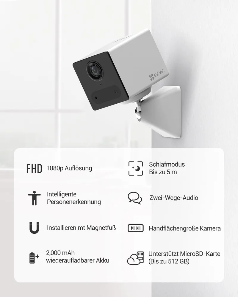 EZVIZ CB2 WiFi Camera 2000mAh PIR IR Audio Wit — foto 2
