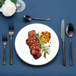 HUNNYCOOK Bestekset Zwart 30-delig Roestvrij Staal 6 Personen