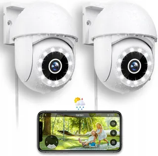 MENBORN Buitencamera 4MP 360 Starlight Alexa 2 Stuks — miniatuur 2
