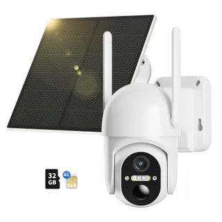 NUASI Bewakingscamera Buiten 4G LTE Solar 2K 32GB IP66