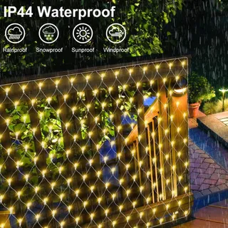 CORST Lichtnet 1.5x1.5m 100LED Waterdicht IP44 8 Modi — miniatuur 3