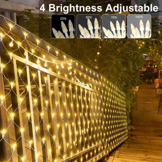 CORST Lichtnet 1.5x1.5m 100LED Waterdicht IP44 8 Modi — miniatuur 4