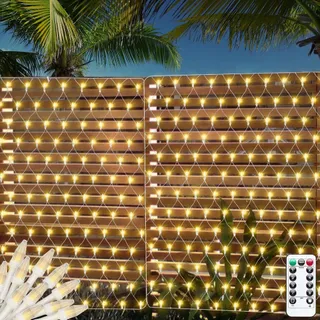 CORST Lichtnet 1.5x1.5m 100LED Waterdicht IP44 8 Modi — miniatuur 1