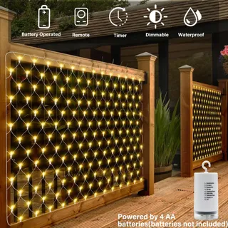 CORST Lichtnet 1.5x1.5m 100LED Waterdicht IP44 8 Modi — miniatuur 5