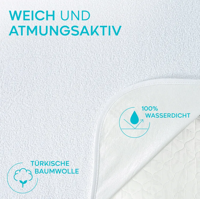 TWINZEN Waterdichte Matrasbeschermer 200x200 Katoen Oeko-TEX — foto 4