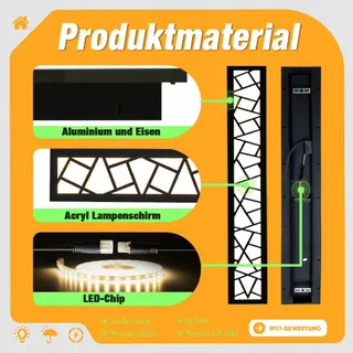 LED Lange Wandlamp IP67 Waterdicht Binnen Buiten 115CM — miniatuur 6
