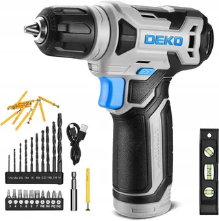 DEKOPRO Accuboorset 8V Blauw 42 Accessoires LED