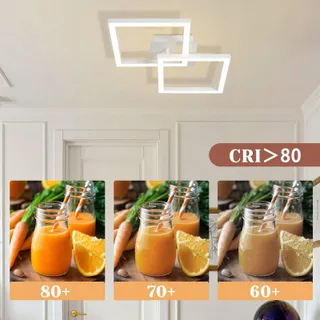 HOMEFIRE Moderne LED Plafondlamp 24W Wit Keuken Woonkamer — miniatuur 9