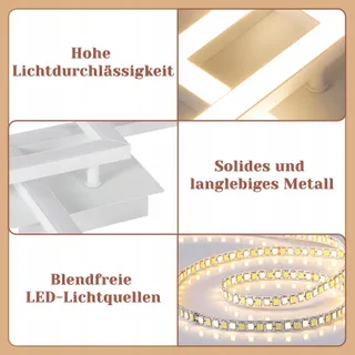 HOMEFIRE Moderne LED Plafondlamp 24W Wit Keuken Woonkamer — miniatuur 7