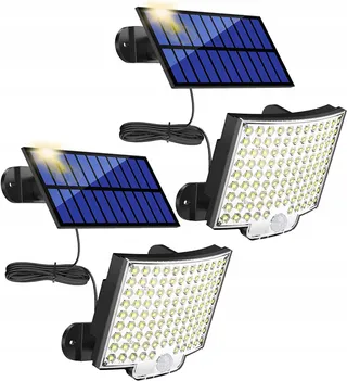 MPJ Solar Buitenlampen 106 LED Bewegingsmelder IP65 2 Stuks