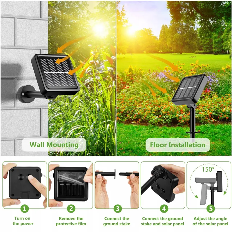 Solar Tuinlampen Waterdicht Lichtketting LED 3x12m 120LED — foto 6