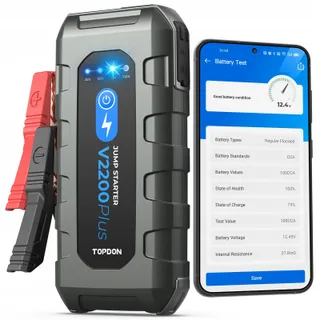 TOPDON V2200 Plus Powerbank Accutester 2200A Booster 12V