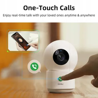 AOSU 2K Binnencamera Babyfoon WiFi 360° Bewegingsdetectie Nachtzicht — miniatuur 2