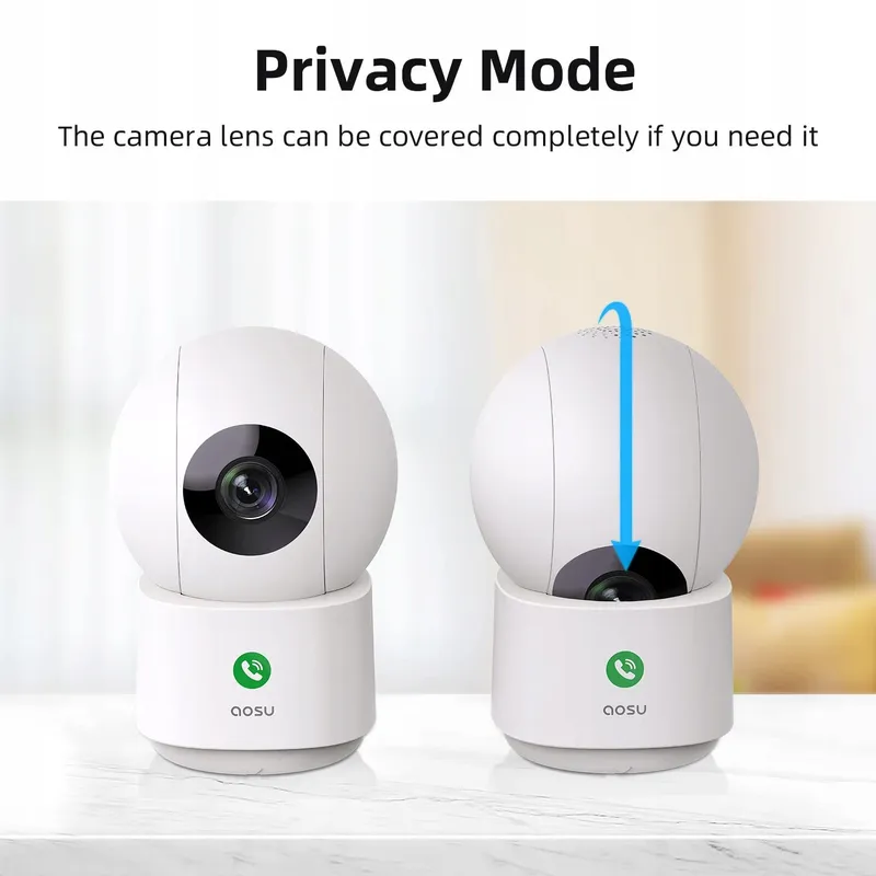 AOSU 2K Binnencamera Babyfoon WiFi 360° Bewegingsdetectie Nachtzicht — foto 5
