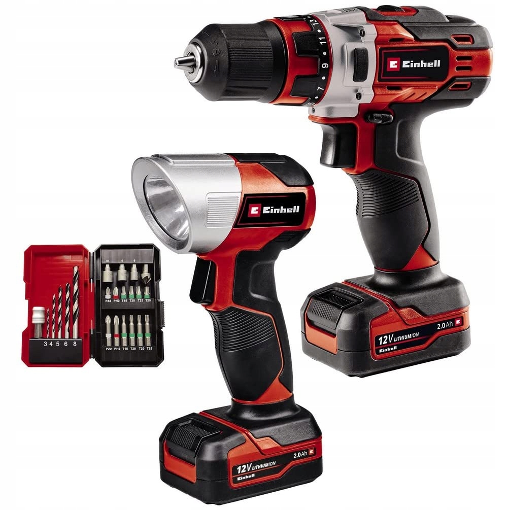 EINHELL Accuboormachine 12V 30Nm 2-Gangs 2x Accu 22 Bits