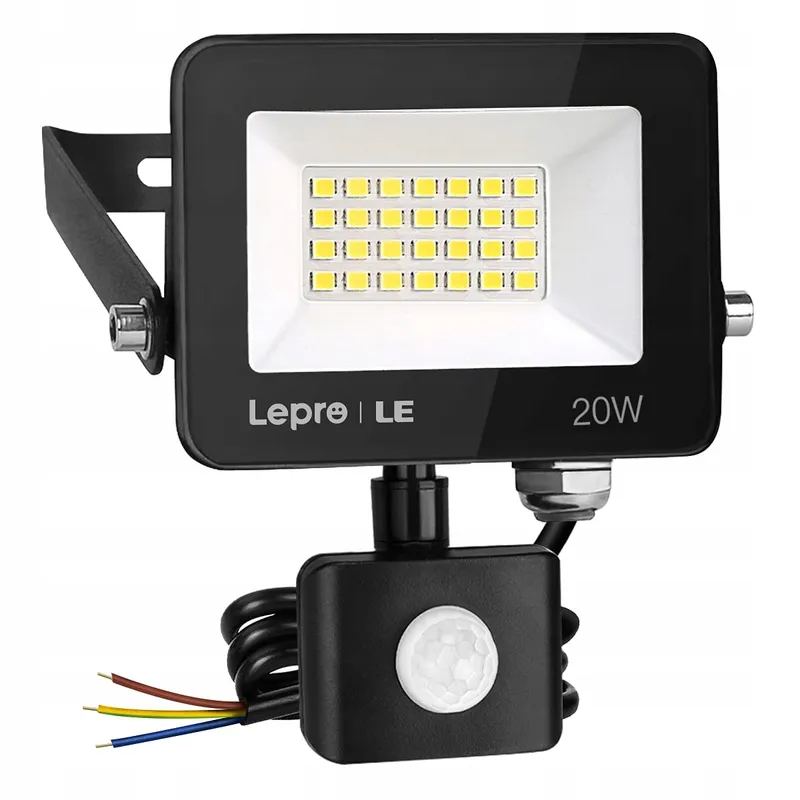 LEPRO 20W LED Schijnwerper met Bewegingsmelder 1700LM Buiten — foto 1