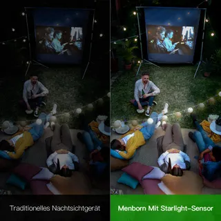 MENBORN Buitencamera 2.5K 360° Starlight Schijnwerper Alexa — miniatuur 8
