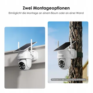 CZEVIEW 2K Solar Buitencamera 360° PTZ Bewegingsmelder — miniatuur 9