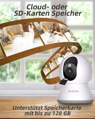 BLURAMS Bewakingscamera Binnen 2K WiFi 360° Nachtzicht Audio — miniatuur 7