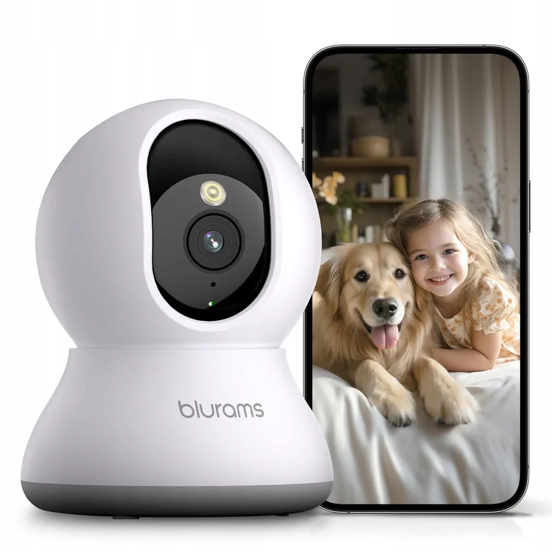 BLURAMS Bewakingscamera Binnen 2K WiFi 360° Nachtzicht Audio — foto 1